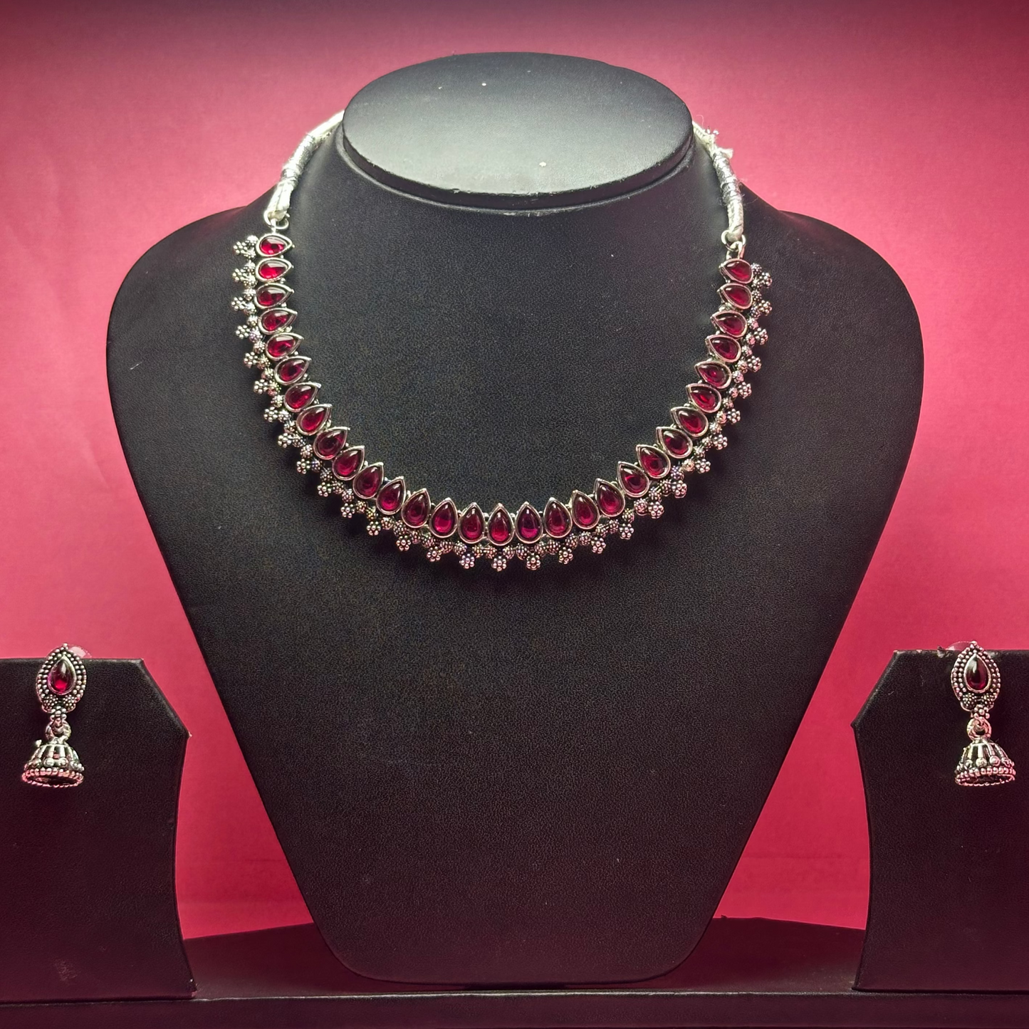 Crimson Jewel Choker Set