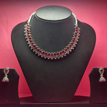 Crimson Jewel Choker Set