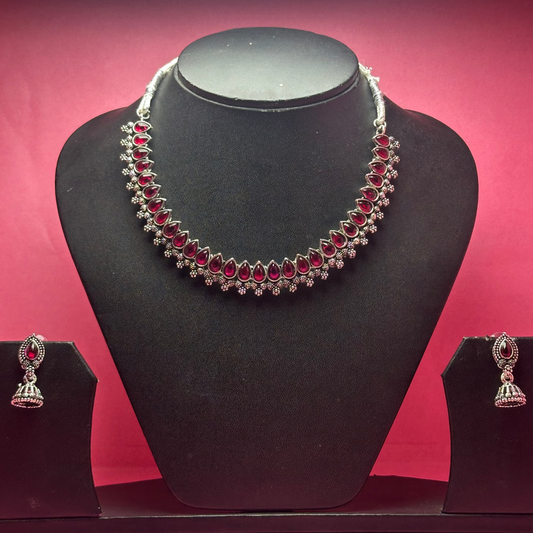 Crimson Jewel Choker Set
