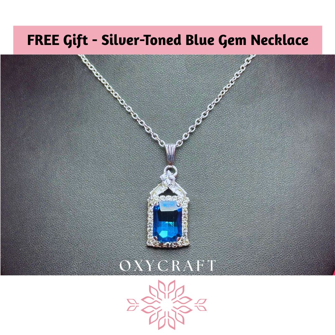 Oxidized Gold Jhumka Earrings Hamper with Free Gemstone Necklace